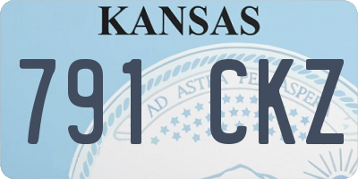 KS license plate 791CKZ