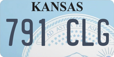 KS license plate 791CLG