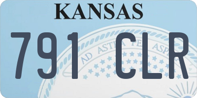 KS license plate 791CLR