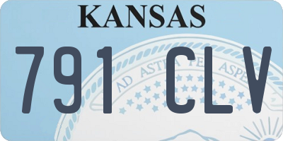 KS license plate 791CLV