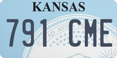 KS license plate 791CME