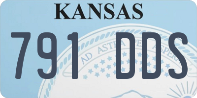 KS license plate 791DDS