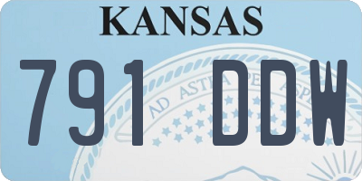 KS license plate 791DDW