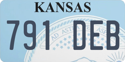 KS license plate 791DEB