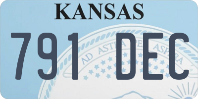 KS license plate 791DEC