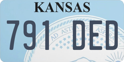 KS license plate 791DED