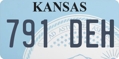 KS license plate 791DEH