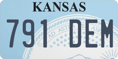 KS license plate 791DEM