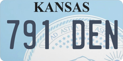 KS license plate 791DEN