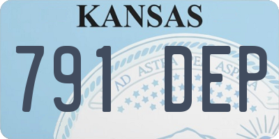 KS license plate 791DEP