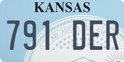 KS license plate 791DER