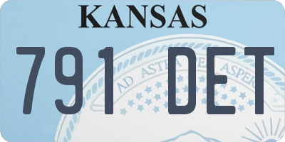 KS license plate 791DET