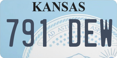 KS license plate 791DEW