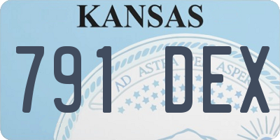 KS license plate 791DEX