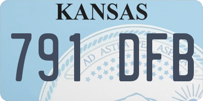 KS license plate 791DFB