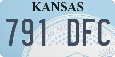 KS license plate 791DFC