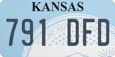 KS license plate 791DFD