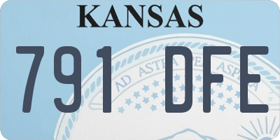 KS license plate 791DFE