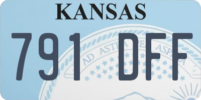 KS license plate 791DFF