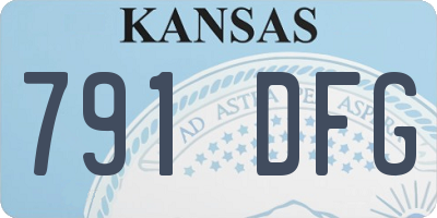 KS license plate 791DFG