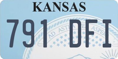 KS license plate 791DFI