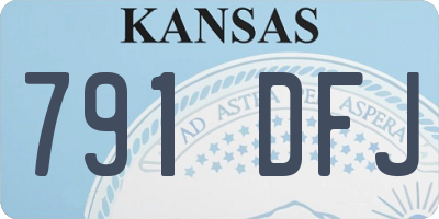 KS license plate 791DFJ