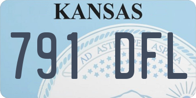 KS license plate 791DFL
