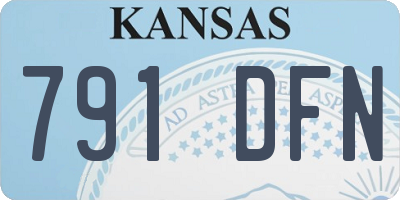 KS license plate 791DFN