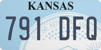 KS license plate 791DFQ