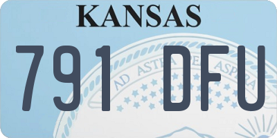 KS license plate 791DFU