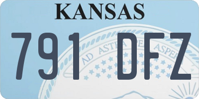 KS license plate 791DFZ