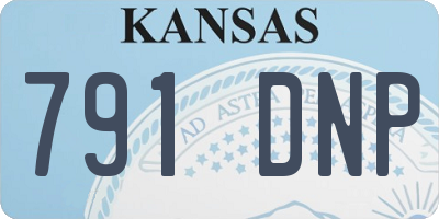 KS license plate 791DNP