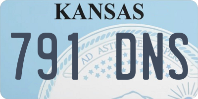 KS license plate 791DNS