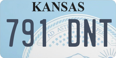 KS license plate 791DNT