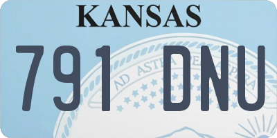KS license plate 791DNU