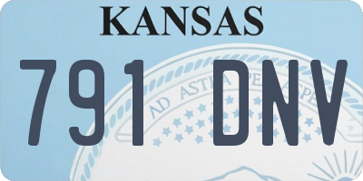 KS license plate 791DNV