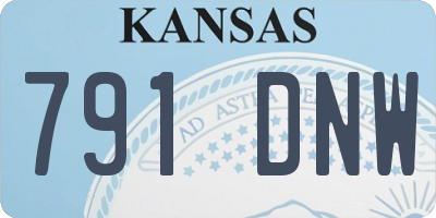 KS license plate 791DNW