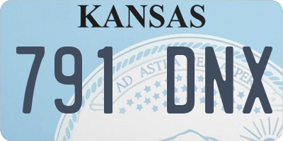 KS license plate 791DNX