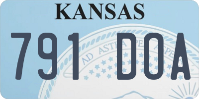 KS license plate 791DOA