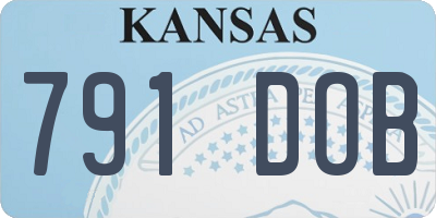 KS license plate 791DOB