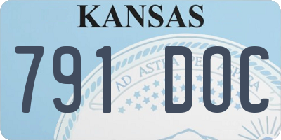 KS license plate 791DOC
