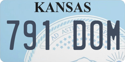 KS license plate 791DOM