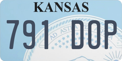 KS license plate 791DOP