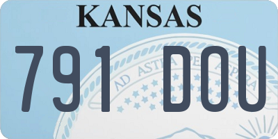 KS license plate 791DOU