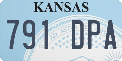 KS license plate 791DPA