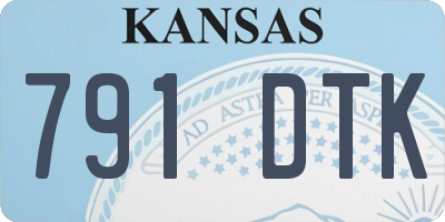 KS license plate 791DTK