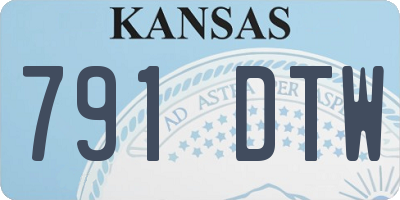 KS license plate 791DTW