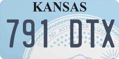 KS license plate 791DTX