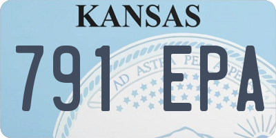 KS license plate 791EPA