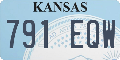 KS license plate 791EQW
